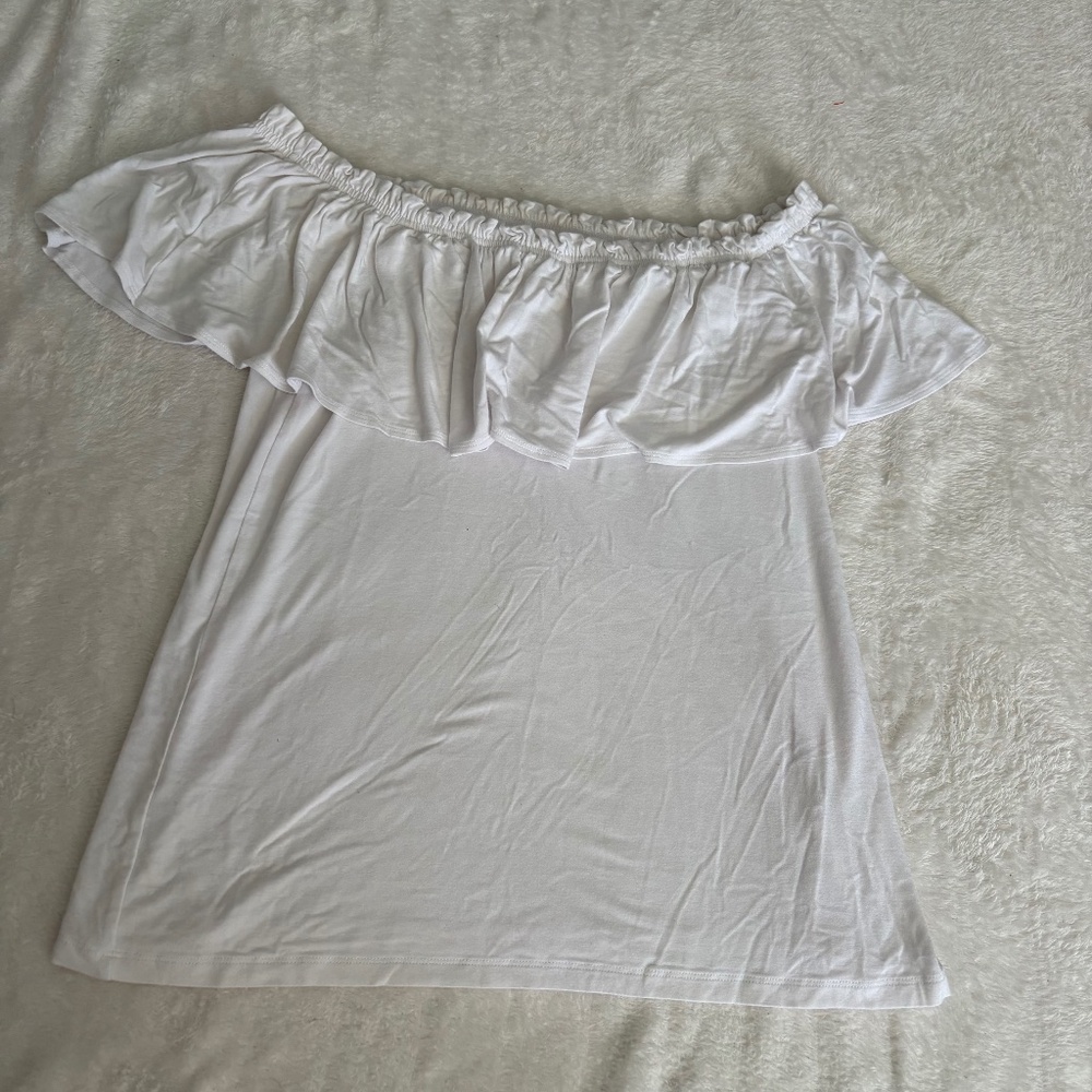 Abercrombie and Fitch white off the shoulder top
